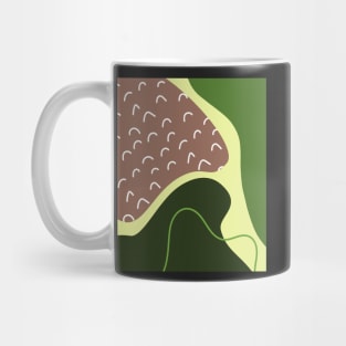 Minimal Sguiggle  Boho Abstract Shapes  Pattern Mug